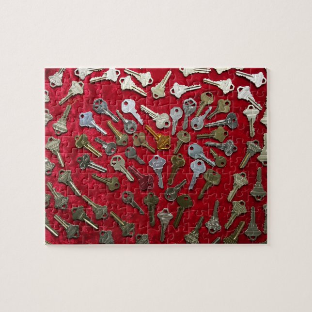 Keys puzzle, Key to my heart Jigsaw Puzzle (Horizontal)