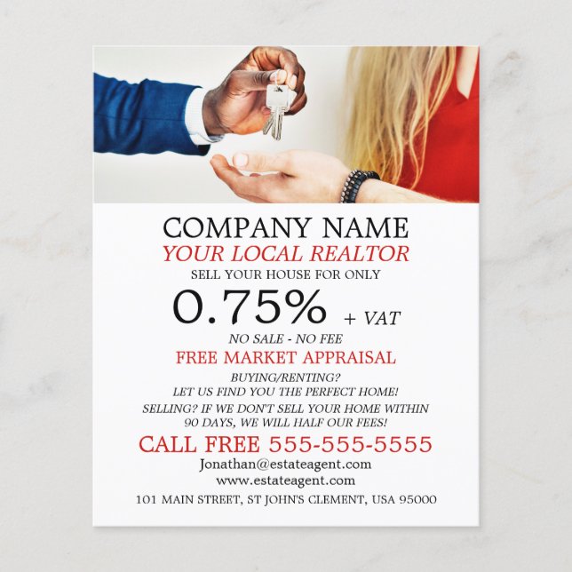 Keys, Realtor, Estate Agent Advertising Flyer (Front)