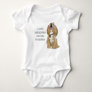 Keys the Miniature cocker spaniel Baby Bodysuit