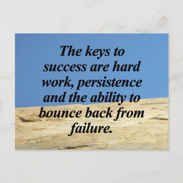 Keys to Success Postcard (Front)