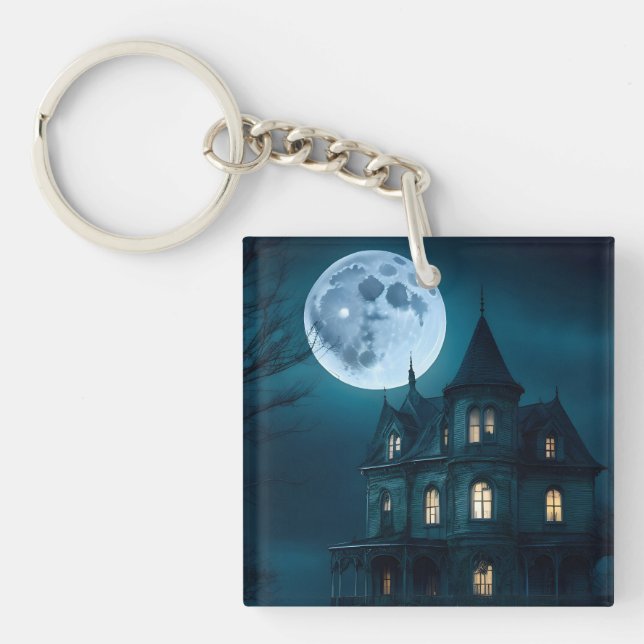Keys To The Haunted Mansion Halloween Keychain (Front)