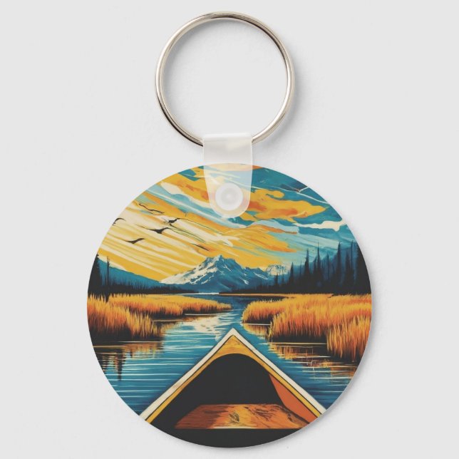 Keys to the Lake Cabin boathouse Key Ring (Front)