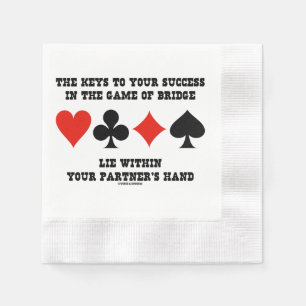 Keys To Your Success In Game Of Bridge Lie Within Napkin