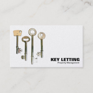 Keys - White (Gold) Business Card