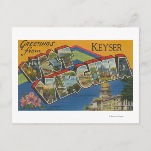 Keyser, West Virginia - Large Letter Scenes Postcard