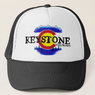 Keystone Colorado art flag local hat