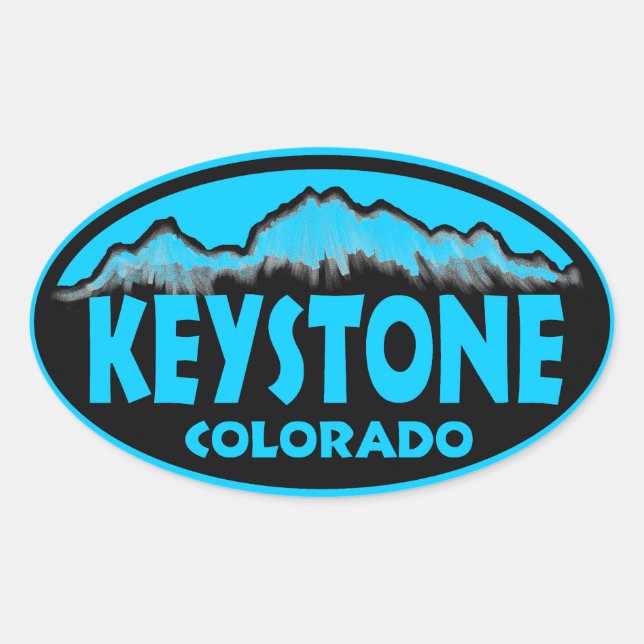 Keystone Colorado blue oval stickers (Front)