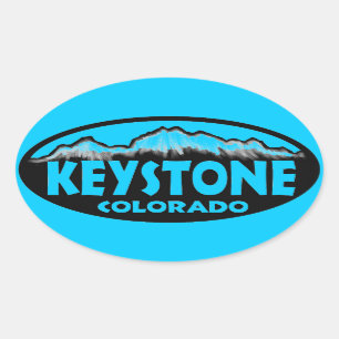 Keystone Colorado blue oval stickers