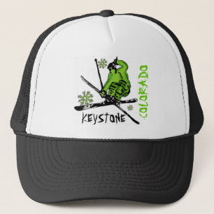 Keystone Colorado green theme skier hat