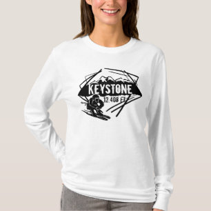 Keystone Colorado ski elevation ladies hoodie T-Shirt