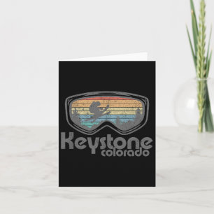 Keystone Colorado Ski Mountain Skiing Retro Vacati Card