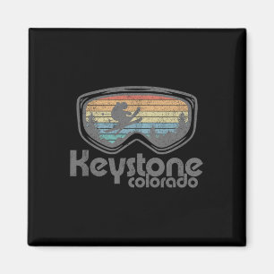 Keystone Colorado Ski Mountain Skiing Retro Vacati Magnet