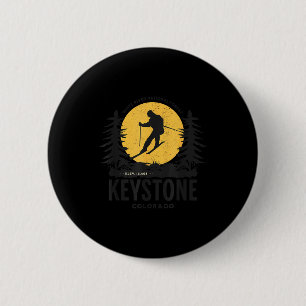 Keystone colorado snow skiing 6 cm round badge