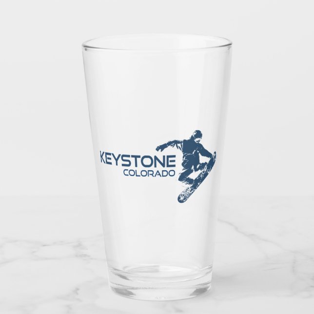 Keystone Colorado Snowboarder Glass (Front)