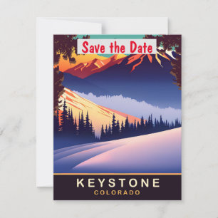 Keystone Colorado Snowy Peak Wedding Invitation