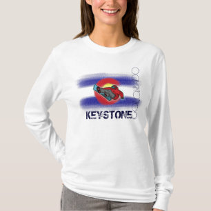 Keystone Colorado state flag snowboarder hoodie T-Shirt