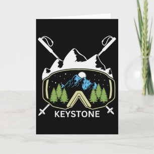 Keystone Ski Resort Colorado Skiing Souvenir  Card
