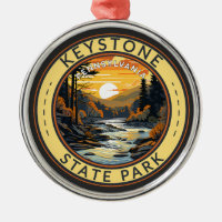 Keystone State Park Pennsylvania Travel Art Badge