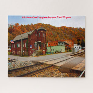 Keystone West Virginia.Christmas Greetings Jigsaw Puzzle