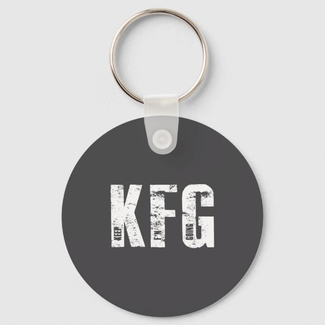 Kfg Keep F'n Going Military Style  Key Ring (Front)