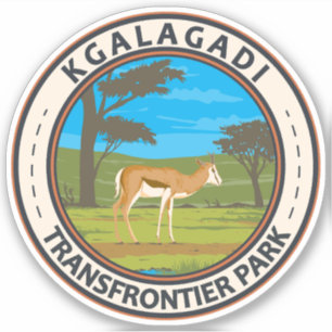 Kgalagadi Transfrontier Park Travel Art Vintage