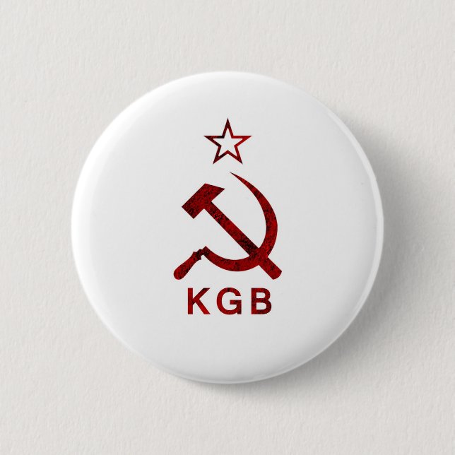 KGB Grunge 6 Cm Round Badge (Front)