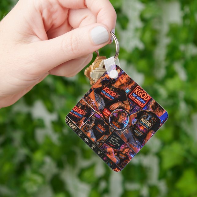 KGOD Radio Late Night  Key Ring (Hand)