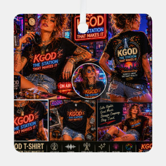 KGOD Radio Late Night Metal Tree Decoration