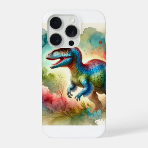 Khaan Dinosaur 010824AREF146 - Watercolor iPhone 15 Pro Case