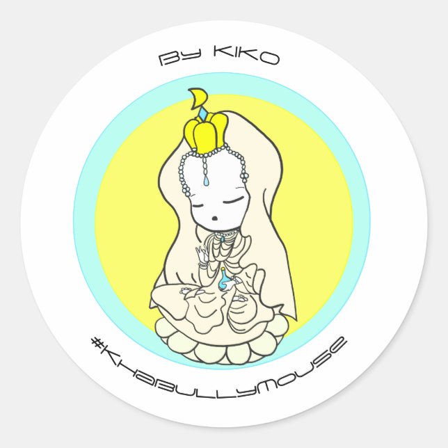 KhabullyMouse観音Goddessかぶりー Classic Round Sticker (Front)