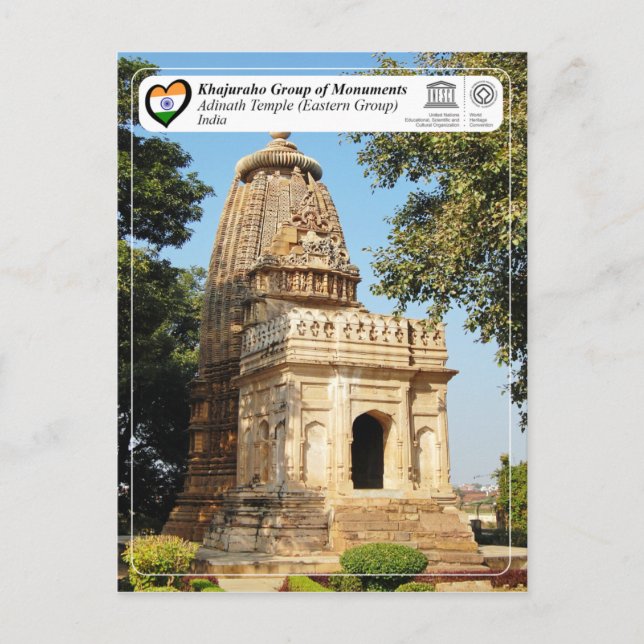 Khajuraho Group of Monuments - Adinath Temple Postcard (Front)