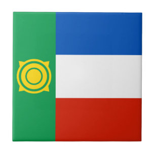 Khakassia Flag Ceramic Tile