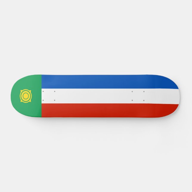 Khakassia Flag Skateboard (Horz)