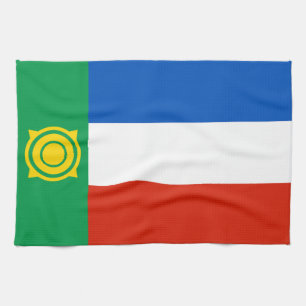 Khakassia Flag Tea Towel