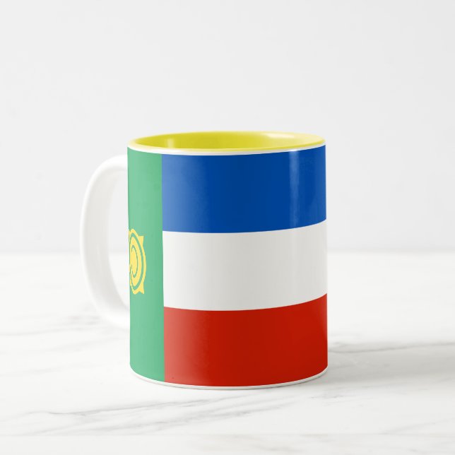 Khakassia Flag Two-Tone Coffee Mug (Front Left)