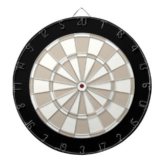 Khaki Black And White Dartboard