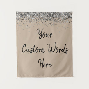 Khaki Black Grey Birthday Party Photo Booth Prop Tapestry