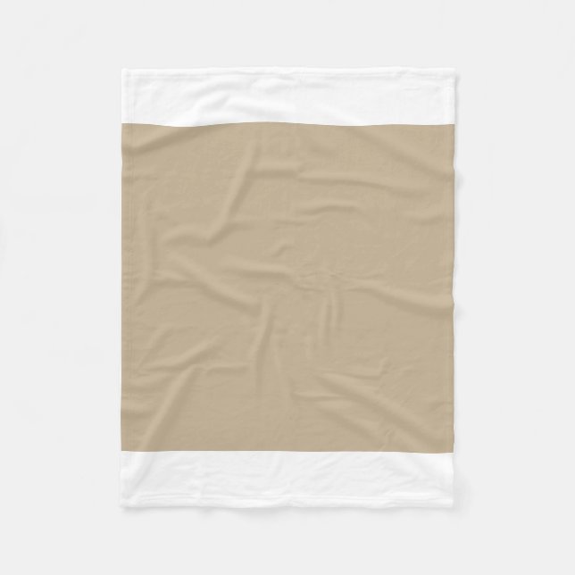 Khaki Brown Fleece Blanket (Front)