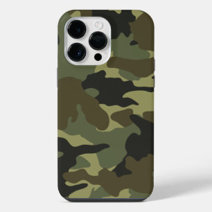 Khaki Camo Military Camouflage Pattern Background iPhone Case