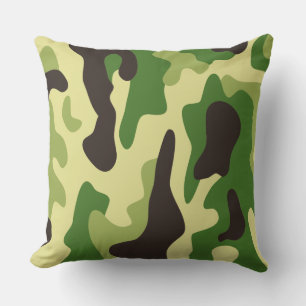 Khaki camouflage pattern cushion