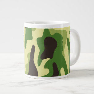 Khaki camouflage pattern large coffee mug