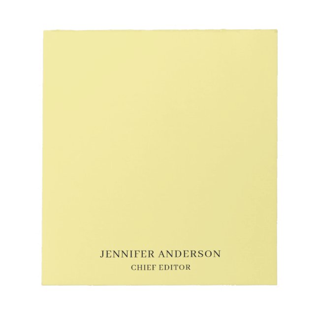 Khaki Colour Professional Modern Plain Minimalist Notepad (Front)