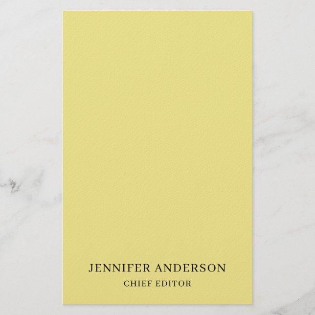 Khaki Colour Professional Modern Plain Minimalist Stationery (Front)