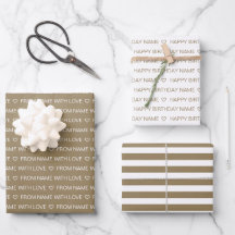 Khaki Custom Happy Birthday With Love 