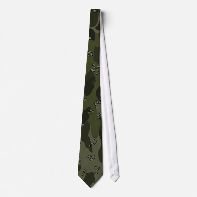 Khaki Green Camo Tie (Front)