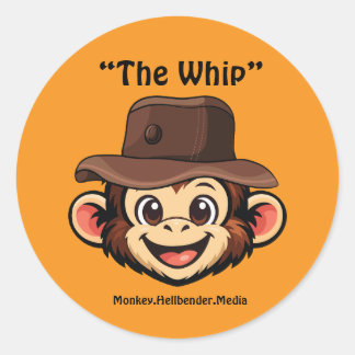 Khaki Macaque Monkey Sticker - The Whip