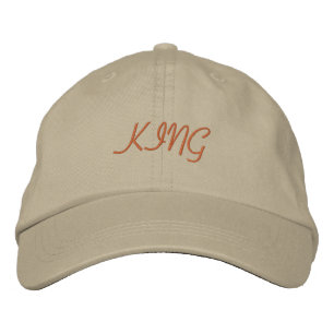 Khaki Majesty: "King" Embroidered Hat
