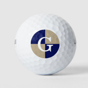 Khaki Navy Blue LG Chequered Monogram Golf Balls