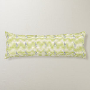 Khaki Safari Chevron with Pop Art Giraffe Body Cushion