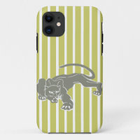 Khaki Safari Stripe with Leopard